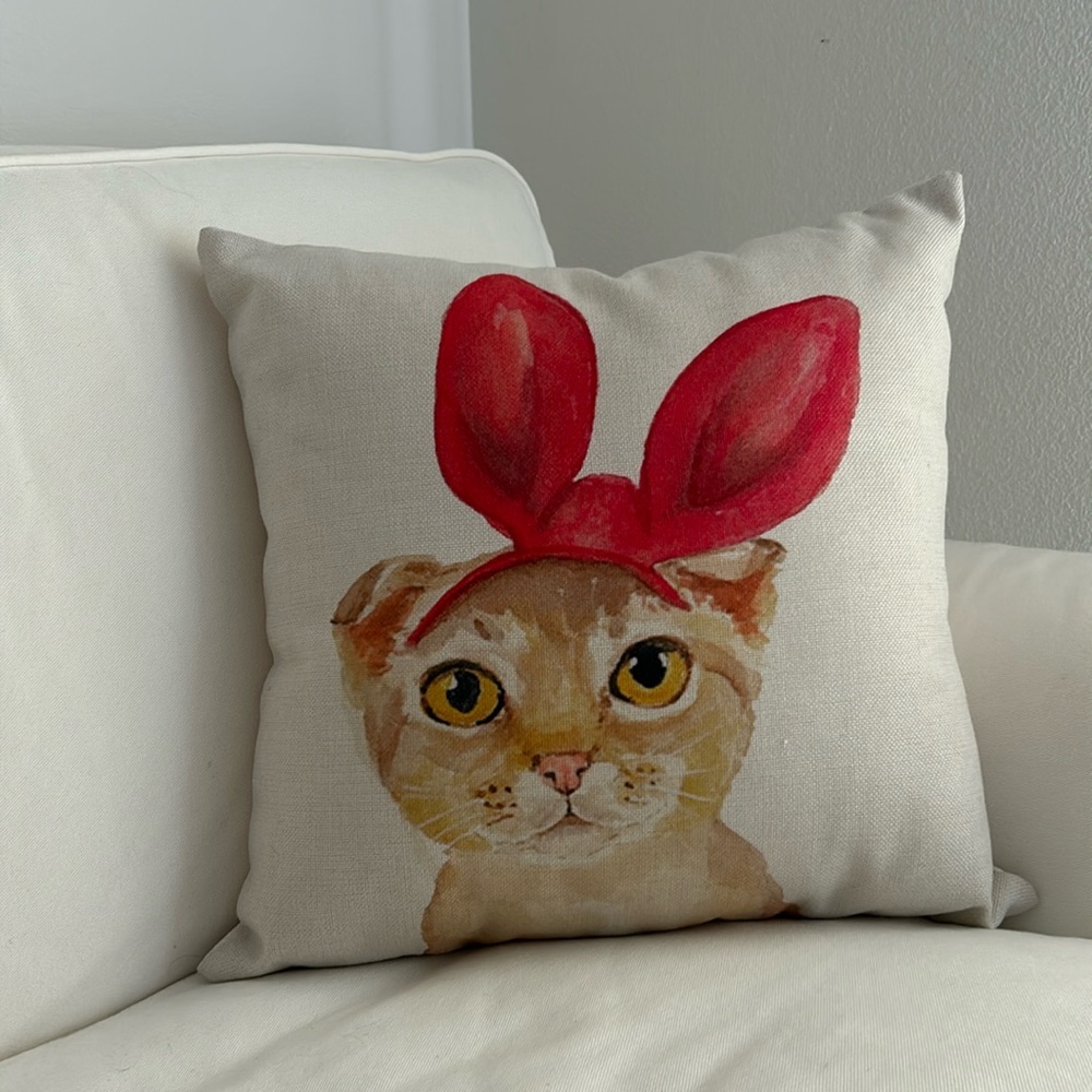 Washable Cat Pillow Throw